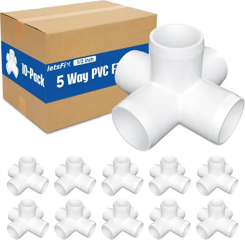 Vista 19 de Accesorios de PVC de 1 pulgada (paquete de 10) de 3 vías (paquete de 10) para muebles, conector de codo de 1 pulgada, resistente para muebles