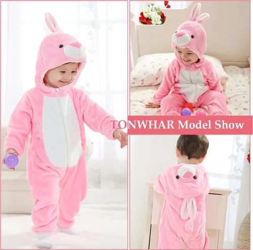 Vista 4 de TONWHAR Disfraz unisex para bebé, traje de animal para niños pequeños y niños