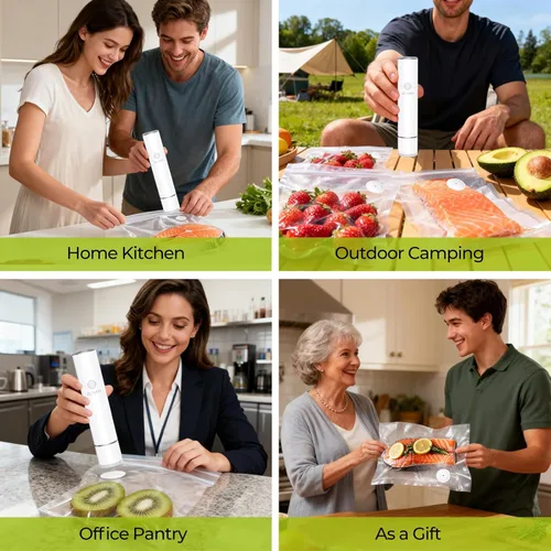 Vista 7 de Bolsas reutilizables selladoras al vacío para alimentos con válvula de aire, paquete de 30 bolsas sin BPA para ahorro de alimentos, aptas