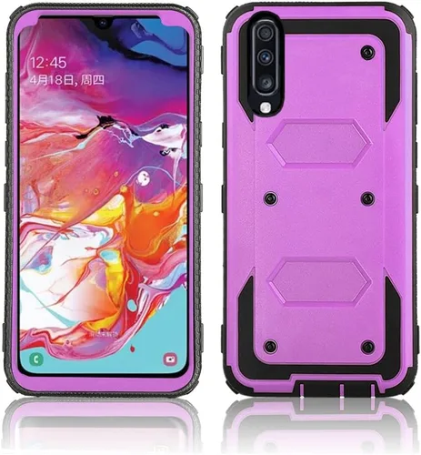 Vista 6 de Asuwish Funda para teléfono Samsung Galaxy A70, híbrida, resistente, a prueba de golpes, a prueba de caídas, cuerpo completo, resistente, accesorios