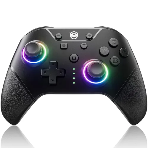 NYXI Chaos swith controller with Hall Joystick, switch pro controller wireless for Nintendo SwitchLiteOLED, Hall Effect Controller with RGB Light,