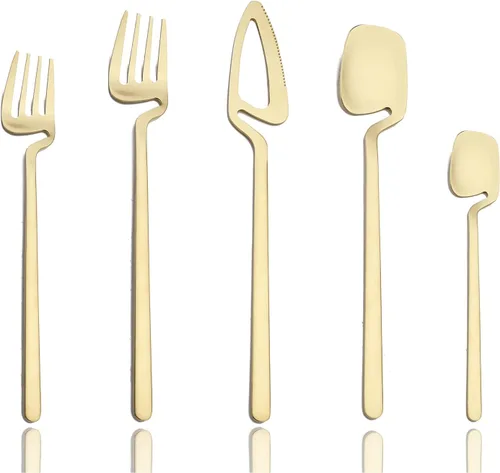 Vista 16 de JASHII 8 cucharas de mango largo para colgar, cuchara de té helado, cuchara de café, cucharas agitadoras de acero inoxidable 304 para té, postre