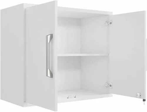 Vista 153 de Manhattan Comfort Eiffel - Armario de garaje con ruedas de 28.35 pulgadas con 1 cajón, puertas de cierre suave y 2 espacios para estanterías