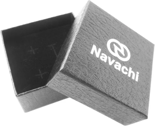 Vista 4 de Navachi Broche esmaltado de flores de cristal chapado en oro de 18 quilates