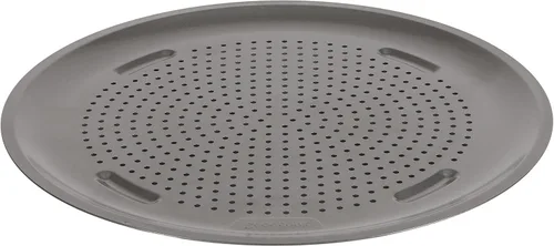 GoodCook AirPerfect Bandeja para Pizza de Acero al Carbono Antiadherente Aislada de 14" con Guías de Corte, Bandeja para Pizza Antiadherente