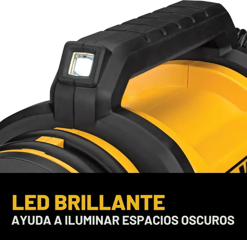 Vista 3 de DEWALT Inflador de neumáticos, compresor de aire portátil de 20V MAX, bomba de aire para automóvil con apagado automático, luz LED, solo herramienta