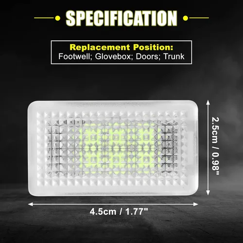 Vista 3 de X AUTOHAUX 4 unids Footwell Light para el modelo 3/Y/S/X BlueLights Interior Coche Luces LED azules para Footwell puerta charco bombillas