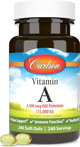 Vista 5 de Carlson Labs Palmitato de vitamina A, 15000 UI, 120 cápsulas blandas