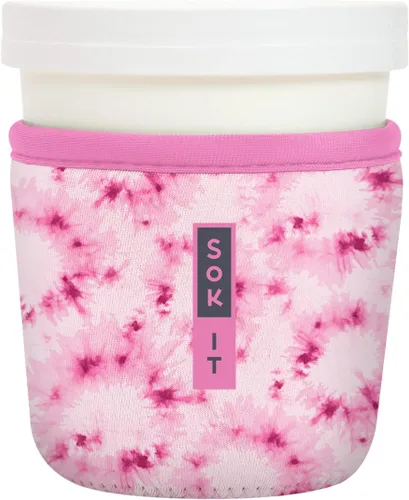 Vista 14 de Sok It IceCreamSok Cubierta de Neopreno Aislante (Floral Abstracto, Pintas de Helado Rectas)