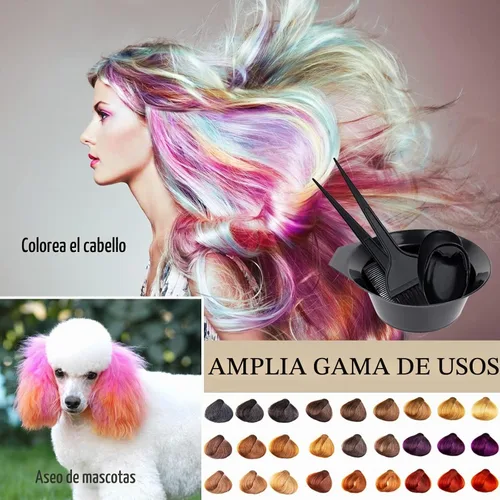 Vista 6 de 1st Choice Juego de cepillo y cuenco de color para teñir el cabello, kit de tazón de mezcla de cepillo de color de cabello, peine de tinte