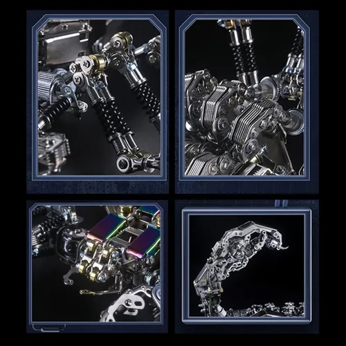 Vista 4 de LOADS Rompecabezas de metal 3D, 1636 piezas de escorpión modelo de metal 3D, rompecabezas mecánicos para regalos