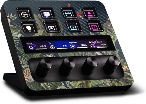 Vista 33 de MightySkins - Piel de fibra de carbono compatible con Elgato Stream Deck + – Too Many Roses Acabado de fibra de carbono texturizado protector