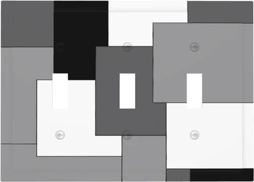 Vista 69 de Taupe Beige Marrón Gris Abstracto Arte 1-Banda Interruptor de Luz Doble de Recepción Placa de Pared Toma Cubiertas Eléctricas Decorativas Modernas