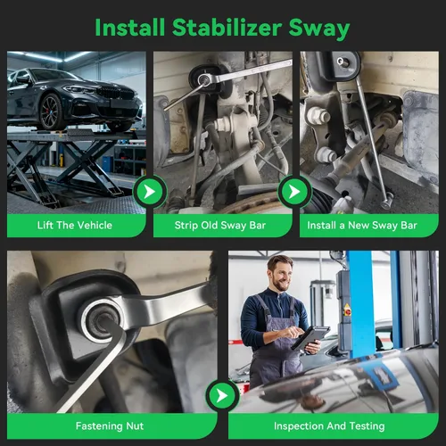 Vista 7 de AUQDD 2 piezas K750097 Enlace estabilizador de barra antirrollido delantera compatible con Honda Ridgeline 2014-2006