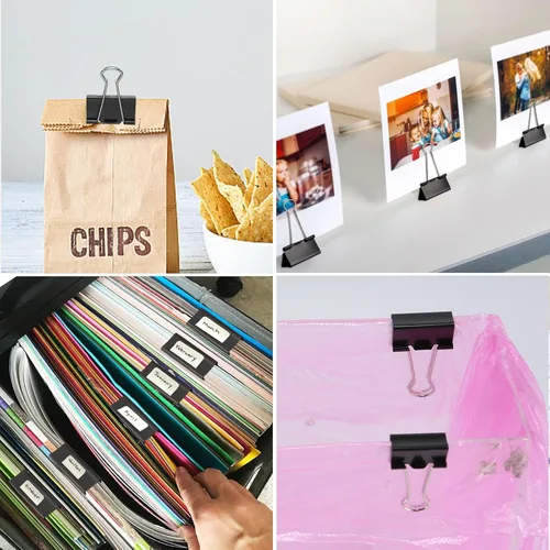 Vista 2 de Ufmarine Clips pequeños de 1 pulgada de largo, (72 piezas) clips de papel pequeños para suministros de oficina