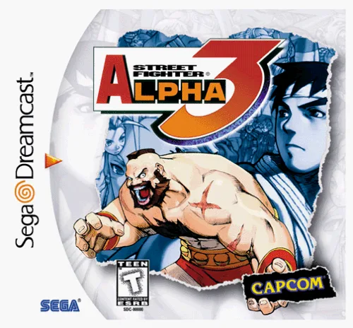 Street Fighter Alpha 3Saikyo Dojo Juego Capcom Sega Dreamcast Rare * Cracked Caso