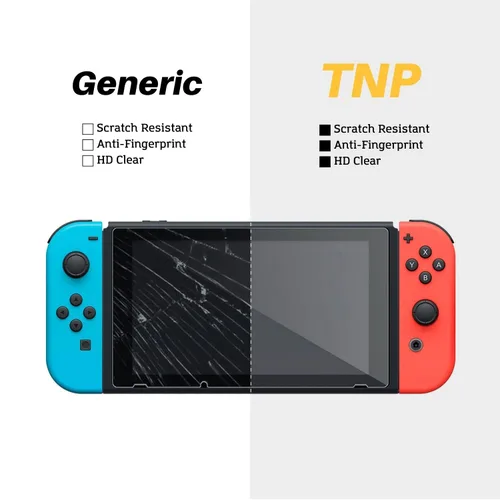 Vista 6 de TNP Dockable Case for Nintendo Switch - Clear Protective Case for Nintendo Switch and JoyCon Controller with 3 Set Thumb Grip Caps - Switch TPU