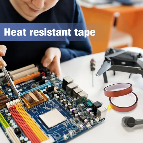 Vista 6 de 4 rollos de 20 mm×25 m (82 pies) de cinta térmica, cinta de transferencia resistente al calor para sublimación para prensa de calor, soldadura