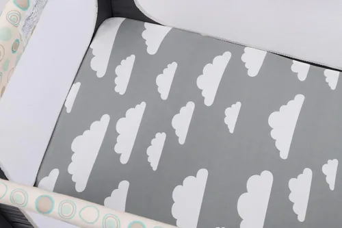 Vista 8 de Onacosht Pack n Play Sheets - Juego de 3 sábanas unisex para bebé, tejido elástico, portátil, de punto de jersey, funda de colchón para cuna