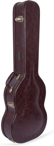 Vista 25 de Crossrock Estuche de Guitarra de Madera Compatible con Guitarras Eléctricas Semi-Huecas de 6 Cuerdas Estilo 335 - Cierres de Acero Inoxidable, Forro