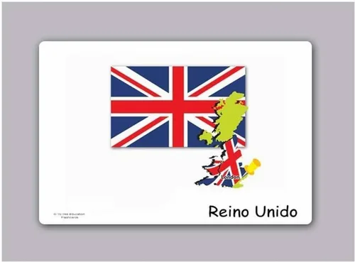 Vista 2 de Tarjetas de vocabulario - Países y Banderas - Tarjetas de Países y Banderas en Español para Niños