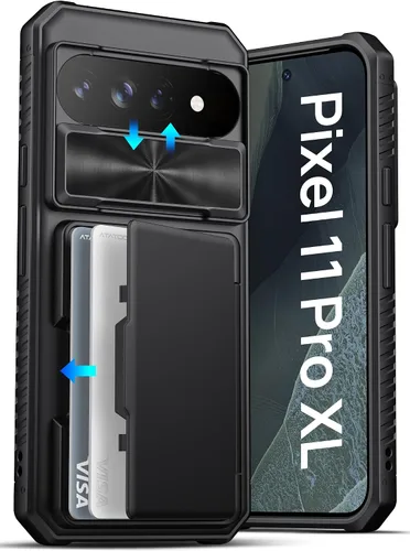 Vista 25 de ATATOO Funda tipo cartera para Google Pixel 10 Pro XL, tarjetero integrado (3-5 tarjetas) [bloqueo RFID] y cubierta de cámara deslizante, protección