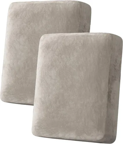 Vista 198 de H.VERSAILTEX Funda de cojín elástica de terciopelo para sofá, funda de cojín de felpa para cojines de silla, protector de muebles, cojín de asiento