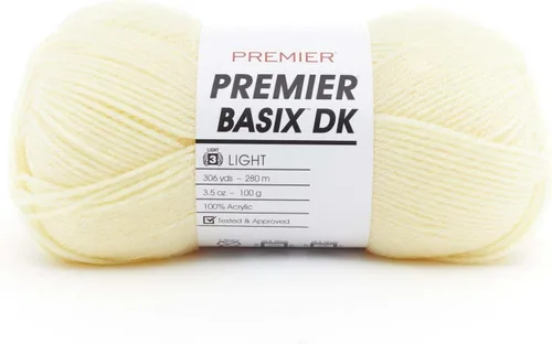 Vista 10 de Premier Yarns Basix DK - Hilo de peso, hecho de acrílico, hilo ideal para ganchillo y tejido, lavable a máquina, rubor, 3.5 onzas, 306 yardas