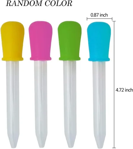Vista 7 de BELLARMOR - Cuentagotas líquidos, de silicona transparente, de 0.2 fl oz, sin BPA, silicona y pipetas de plástico para niños, paquete de 12