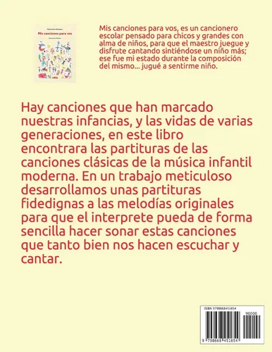 Vista 2 de Mis canciones para vos Cancionero Escolar (MUSICA PARA NIÑOS - INFANTIL) (Spanish Edition)