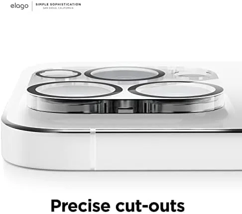 Vista 3 de elago Vidrio templado + protector de lente de cámara compatible con iPhone 14 Pro / 14 Pro Max, dureza 9H, antihuellas, inastillable, protección