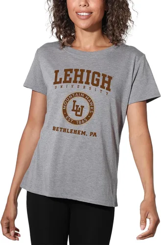 Vista 72 de Colección oficial de camisetas sueltas con logotipo de círculo envejecido universitario para mujer, jaspeado atlético