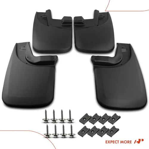 Vista 8 de A-Premium 4 piezas de aletas para lodo compatibles con Toyota Tacoma 2005-2015 Pickup (con guardabarros), con clips de sujeción, guardabarros