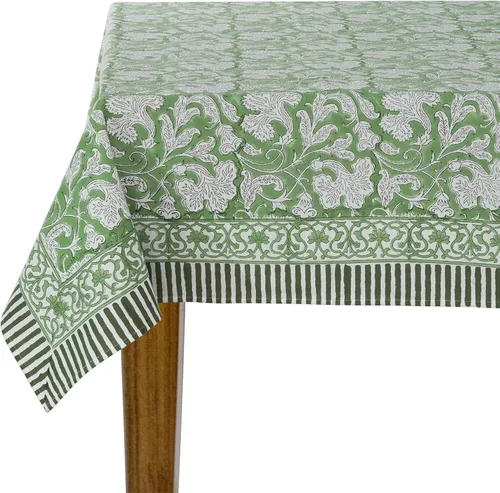 Vista 36 de Ridhi - Funda de algodón con estampado de bloque de mano amarilla Goldenrod para mesa de comedor, boda, granja, agradecimiento, Navidad, primavera