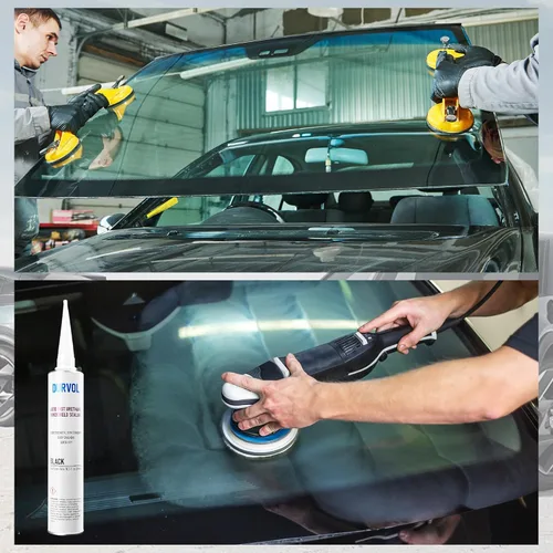 Vista 6 de Adhesivo sellador de uretano para parabrisas de vidrio automotriz, paquete de 1, negro