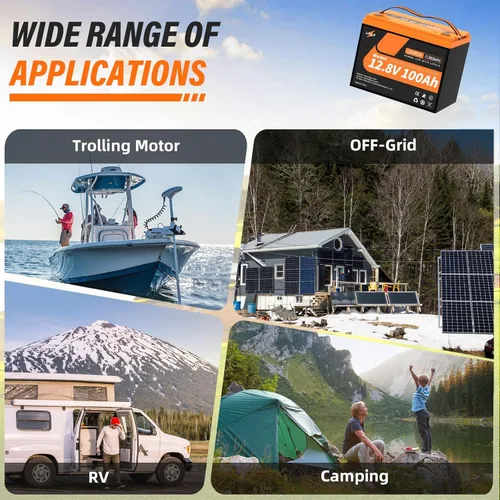 Vista 7 de Batería de litio LiFePO4 de 12 V 100 Ah, batería de litio grupo 24 integrada BMS de 100 A y celdas de grado A, 15000 ciclos, energía máxima de 1280