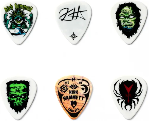 Vista 2 de JIM DUNLOP KH01T088 Kirk Hammett Monster Pick Lata, Surtido, .88mm, 6 Púas/Lata