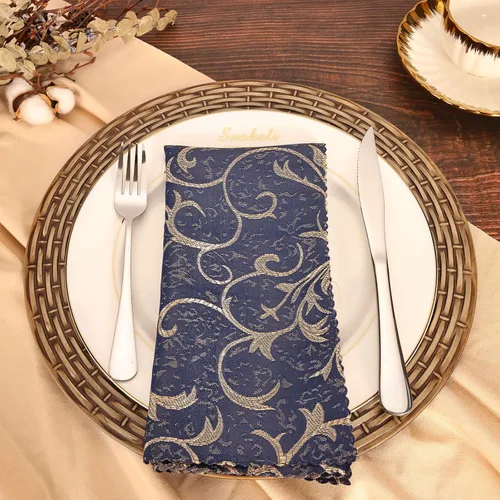 Vista 7 de Gifturbo Platos de carga rústicos de ratán sintético, cargadores redondos elegantes de 13 pulgadas para platos de cena, cargadores de platos