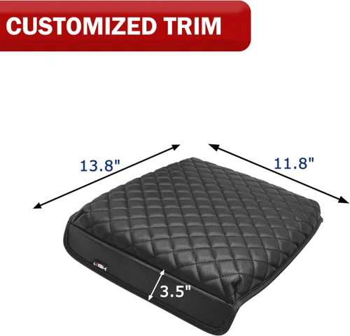 Vista 6 de Funda para reposabrazos de consola central para Chevy Silverado y GMC Sierra 1500 2500 3500 2014-2018, cuero vinílico, accesorios de ajuste