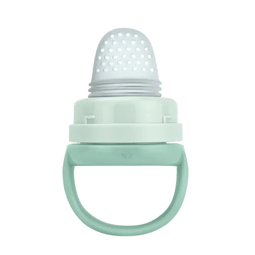 Green Sprouts Silicone & Sprout Ware Alimentador de primeros alimentos, 6 meses +, plástico vegetal, silicona curada con platino, seguro para