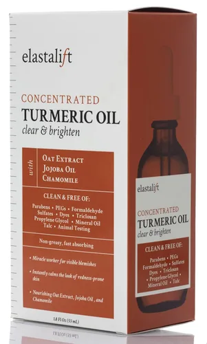 Vista 5 de Elastalift Suero facial para el cuidado de la piel de aceite de cúrcuma para la cara. Fórmula de suero hidratante antioxidante para el cuidado