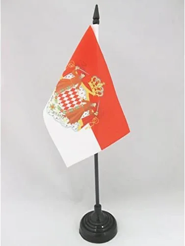 Vista 110 de Aland Table Flag 4'' x 6'' - Aland - Finland Desk Flag 15 x 10 cm - Black plastic stick and base - AZ FLAG