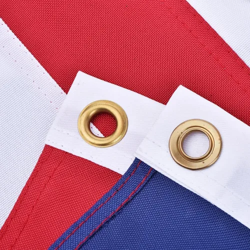 Vista 7 de World Flags Direct NYL-TUFF - Bandera estadounidense resistente de nailon de 300 denier de 10 x 15 pies con estrellas aplicadas, rayas cosidas
