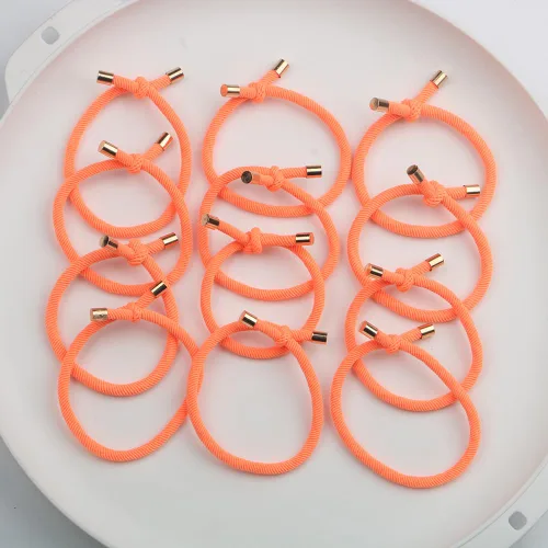 Vista 17 de Bandas elásticas para el cabello, bandas de goma elásticas, paquete de 12, soportes elásticos para cola de caballo para mujeres y niñas (negro)