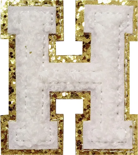 Vista 122 de 4 parches de letras de felpilla negra, parches de letras termo-adhesivas de 2.2", parches de letras de felpilla para ropa (S)