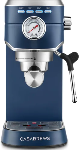 Vista 14 de Máquina de expreso de 20 bares, cafetera de café espresso profesional con varita espumadora de leche, máquina de café espresso compacta con aspecto