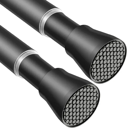 Vista 28 de AIZESI Barra de tensión negra de 16 a 26 pulgadas, barra de cortina ajustable de 7/8" de diámetro, barras de cortina de tensión pequeñas