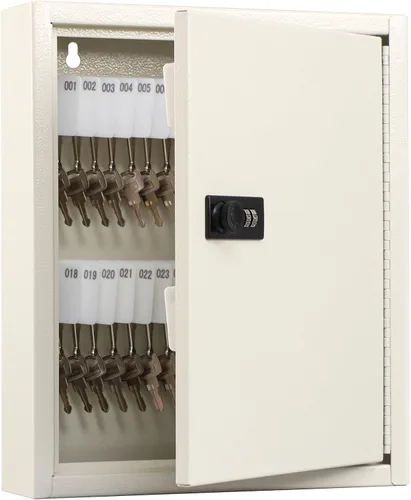 Vista 73 de KYODOLED Gabinete con cerradura para llaves, caja de almacenamiento de 40 llaves con código, soporte de pared para llaves con cerradura