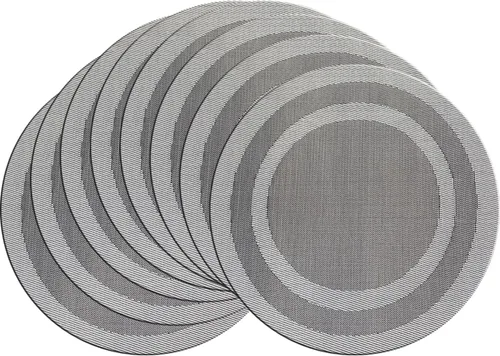 Vista 33 de PIGCHCY Juego de 4 manteles individuales en forma de cuña para mesa de comedor, tejido cruzado, lavables, resistentes al calor, manteles