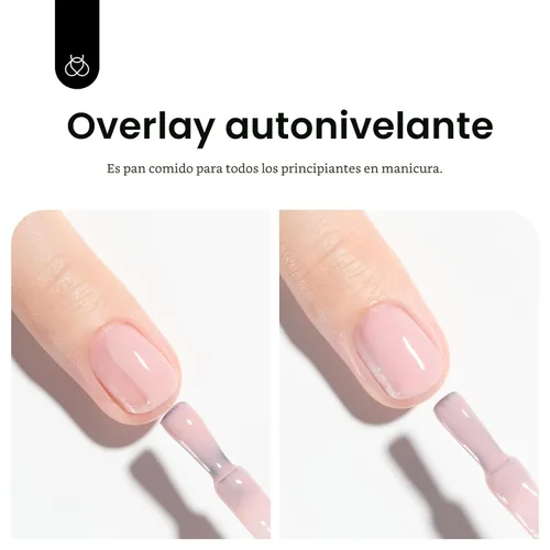 Vista 6 de Beetles - Esmalte de uñas de gel con base de goma, 6 colores nude, esmalte de gel rosa, melocotón, neutro, transparente, francesa, colores base